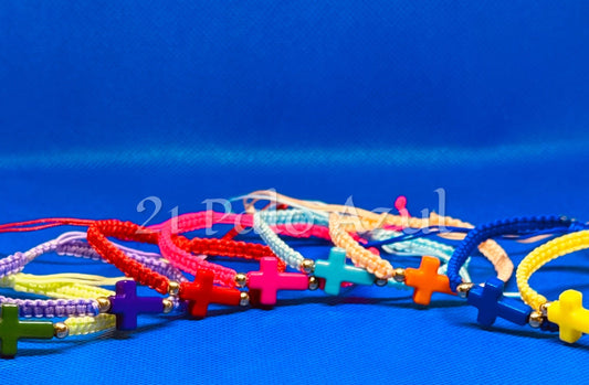 Pulsera Crucifijo de Diferentes Colores
