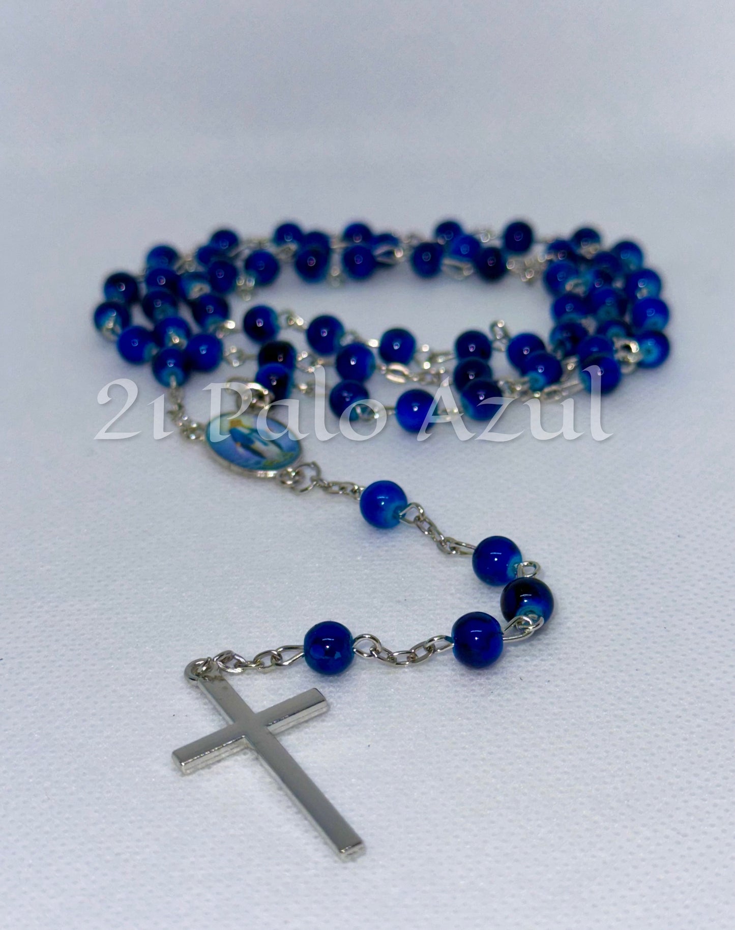 Rosario Virgen María Azul